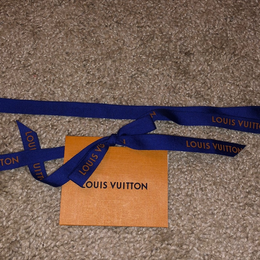 Louis Vuitton gift tag and ribbon